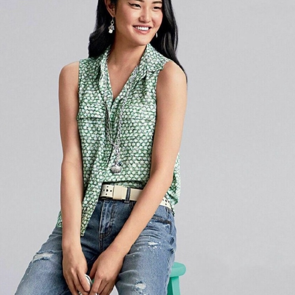 Cabi Sea Glass Shimmer Top #5910